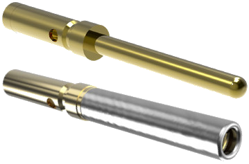 Size #22HD Pin and Socket Contacts for Series 806 PowerPlay Connectors 850-094 and 850-095