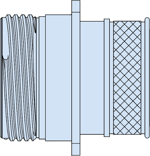 PowerTrip™ Square Flange Receptacle Crimp Rear Release Banding Porch, 970-032