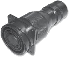 ITS 500 030 Series Rear Panel Mount Square Flange Receptacle Assembly for Jacketed Cables and Plastic or Metallic Conduit