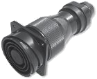 ITS 500 030 Series Rear Panel Mount Square Flange Receptacle Assembly for Jacketed Cables and Rubber Conduit