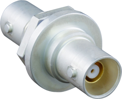 50 Ohm BNC Series Socket Bulkhead Feedthrough Connector, GRF05-0004