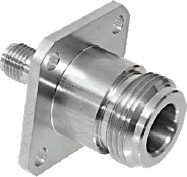 N Female to SMA Female Adapter, Square Flange, 852-167