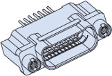 Receptacle Connectors with Straight Tail PCB Pin Contacts, 791-013