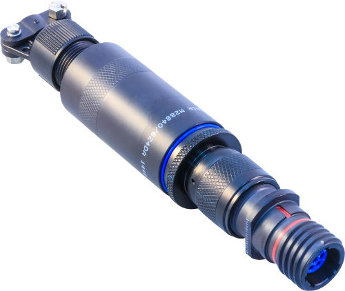 In-Line Receptacle Connector with Straight EMI/RFI Backshell M28840/21