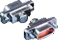 Lightweight aluminum protective cover for Micro-D plug or receptacle connectors with a variety of lanyard rope attachment options, 500-107
