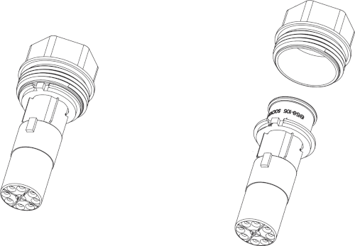 SpeedMaster Socket and Pin Modules, Shipboard 858-105 858-106