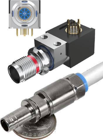 SuperFly® Datalink High-Speed Harsh-Environment Octaxial Contact Connectors