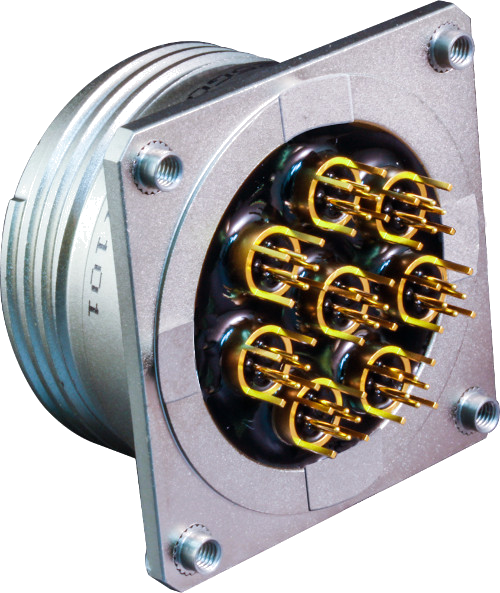 Sealed PCB Receptacle with Washout Standoffs, D38999 Type 233-209