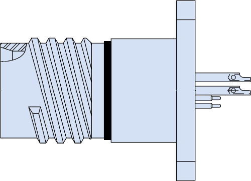 D38999 Series III 1000 PSI Rated, Piston-Sealed Hermetic Receptacle, 2333-2001