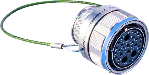 QDC Lanyard-Release EMI Plug with Shielded High-Speed and RF Crimp Removable Contacts 233-226