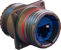 SuperSeal CAT 5e TVS, Wall Mount Receptacle with Accessory Threads 244-004