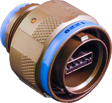 233-341 SuperSeal™ Receptacle with crimp removable contacts. USB 2.0 Female Interface to PC Tail Termination.