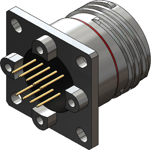 SuperSeal Panel Mount Receptacles with USB 3.0 to PC Tail and Threaded Standoff 233-357