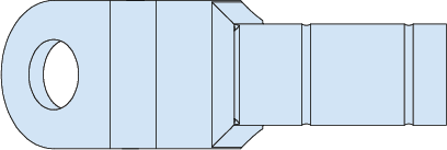 Crimp Terminal Lugs for TurboFlex Cable, 45° Lug, 851-011