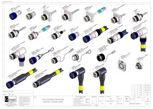 G55 Connector Range Sub-Sea Connectors, Drawing Views