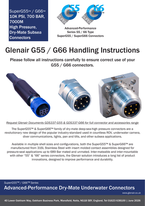 Glenair G55 / G66 Handling Instructions