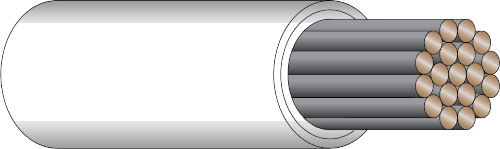 Tin Coated Wire, 1000V Copper Conductor, Crosslinked Modified ETFE Insulation 967-028