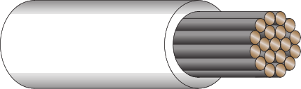 Nickel-Coated Wire, 1000V Copper Conductor, PFA Insulation 967-048