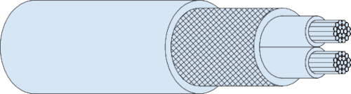 Thermocouple Cable, Twisted Pair, Specialty Braid, Jacketed 968-039